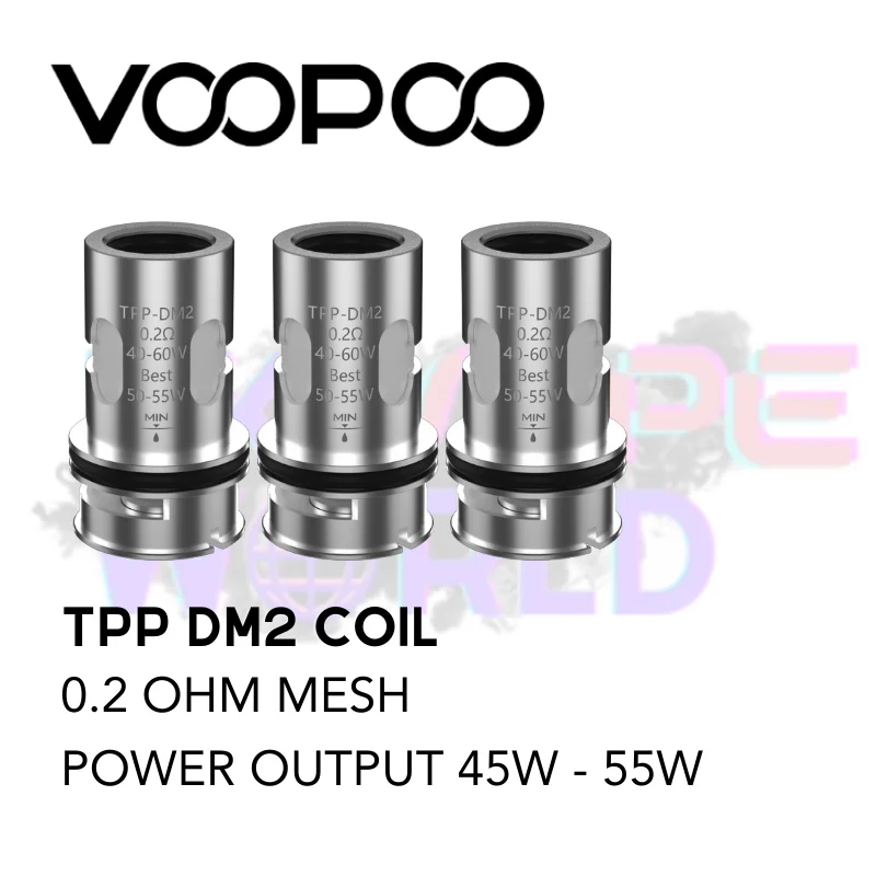 VooPoo TPP Replacment DM2 Coil 0.2ohm Resistance - Image 2