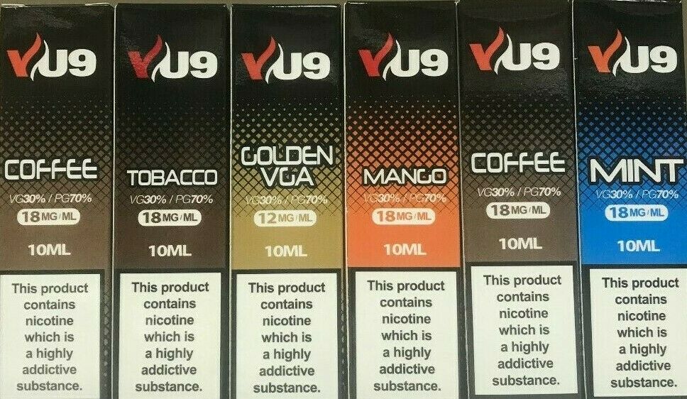 Vu9 E-Liquid Juice ,70/30 pg/vg10X10ml Liquid 6/12/18 MG - Image 2