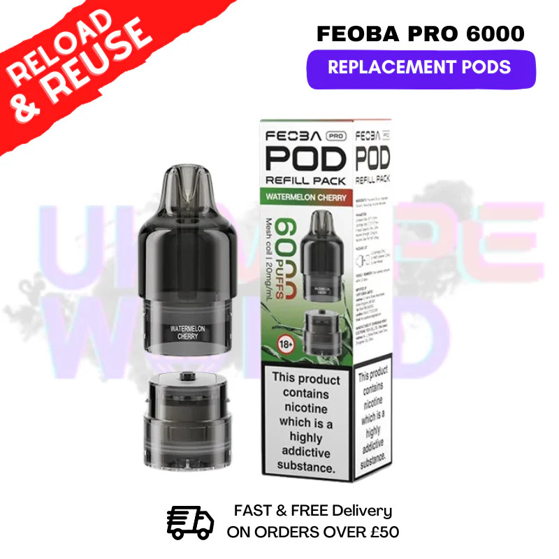 Watermelon Cherry FEOBA Pro 6000 Replacement Pods