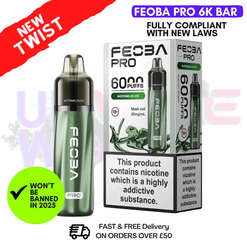 Watermelon Ice Feoba Pro 6000 6K Puff Pod Kit