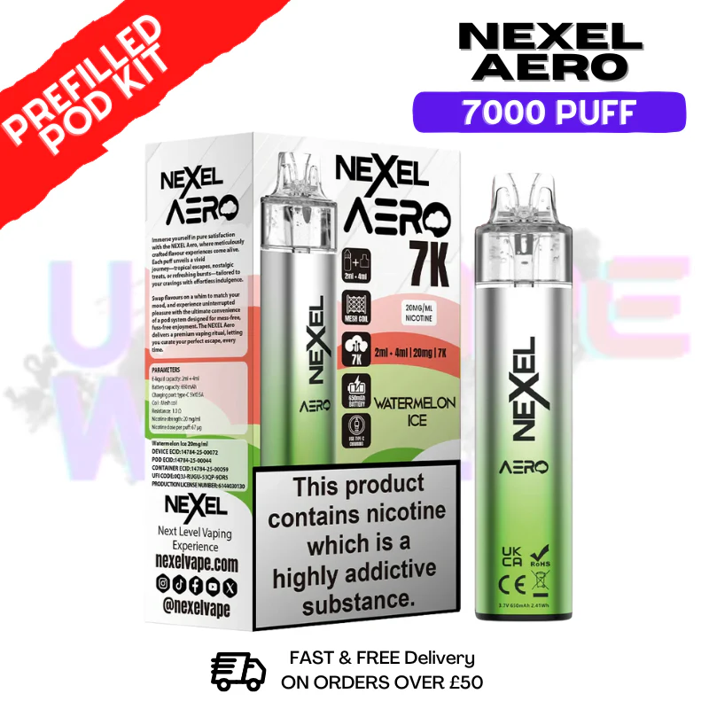 Watermelon Ice Nexel 7000 Puff Pod Kit