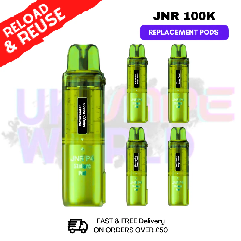 Watermelon Mango Peach JNR 100k Sterllarc Replacement Pods Box Of 5